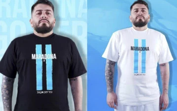 En Italia, Diego Junior lanzó la línea de remeras "Maradona": cómo son y cuánto cuesta cada una