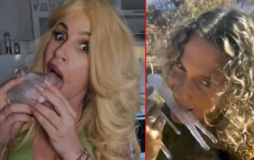 Flor Peña imitó a Maru Botana en el polémico video chupando un hielo y la gastó