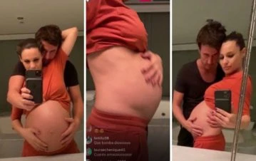 Hermosos: Pampita mostró su súper panza y los mimos qué recibe al llegar del trabajo