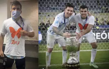 La camiseta del "Huevo" Acuña: la historia más conmovedora en los festejos de Argentina campeón de América