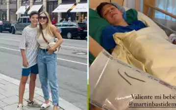 ¡Qué susto! Operaron en Alemania al hijo de Evangelina Anderson: "Valiente mi bebé"