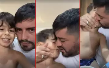 El repudiable video de Diego Maradona Junior besando a su hijo
