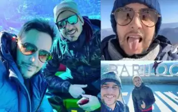 Las fotos de las vacaciones de Rodrigo Lussich y su novio en Bariloche, a pura nieve y amor