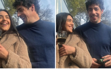 Qué pasa acá: la primera foto juntos a Ángela Leiva y Esteban Lamothe después del trabajo