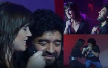 El súper emotivo video retro de Soledad Pastorutti y Diego Maradona juntos en un escenario