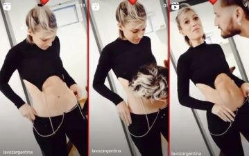 ¡El video! Lali Espósito pescó infraganti a Ricky Montaner besando la pancita de Stefi Roitman y explotaron los rumores de embarazo