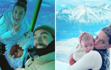 Las duras críticas que recibió Juana Repetto por cómo abrigó a sus hijos en la nieve