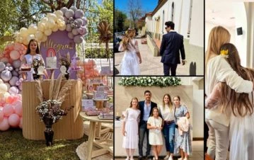 ¡Bandera blanca! Nicole Neumann y Fabián Cubero estuvieron juntos en la comunión de su hija, ambos acompañados de sus actuales parejas