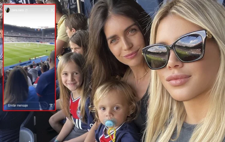 A Wanda y a Zaira Nara les dieron una pésima ubicación en la cancha del PSG