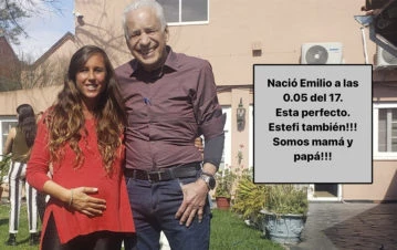 La primera foto de Emilio, el hijo de Alberto Cormillot y Estafanía Pasquini: "Imposile dormir, si no puedo parar de mirarlo"
