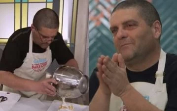 ¡Qué bochorno! El “accidente” de Gabriel de Bake Off por el que terminó pidiéndole disculpas a Dolli Irigoyen