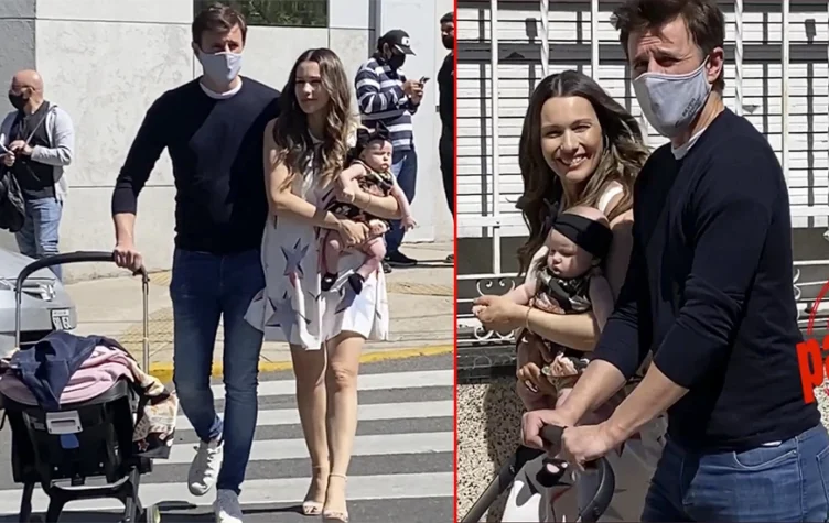 Pampita y Moritán, de paseo con su beba