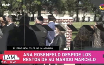 Ana Rosenfeld volvió al país y pudo enterrar a su marido: las dolorosas imágenes del momento más difícil