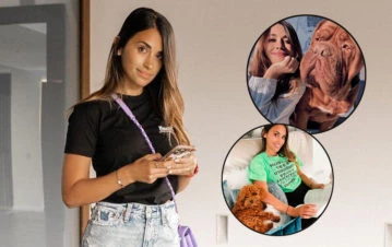 ¡Reencuentro! Antonela Roccuzzo reapareció en París luego de haber ido a buscar a sus mascotas a España: “Amor perruno”