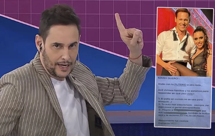 Lussich mostró el cartel que le pusieron a Guerci