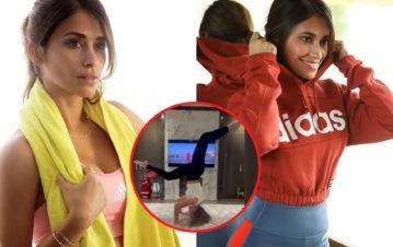 Antonela Roccuzzo mostró sus clases de yoga e impactó a todos con sus habilidades