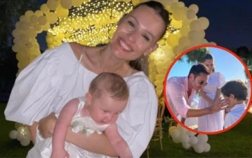 ¡Hay fotos! Benjamín Vicuña participó del bautismo de Ana, la beba de Pampita, junto a su hija Magnolia