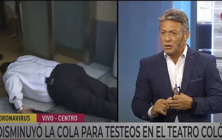 El periodista Carlos Ferrara colapsó y cayó en vivo al piso