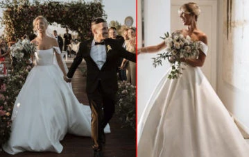 ¿Un robo? Denuncian que Stefi Roitman plagió su vestido de novia a una famosa diseñadora