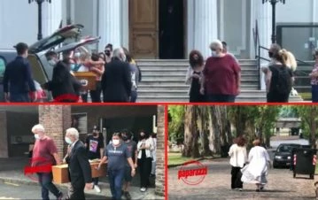 El dolor de Nacha Guevara: las imágenes del entierro de su mamá, que falleció a los 102 años