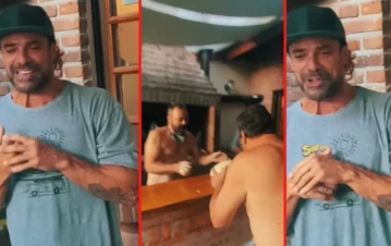 Luciano Castro fue a conocer a la familia de Flor Vigna y se sorprendió con la insólita bienvenida que le dieron