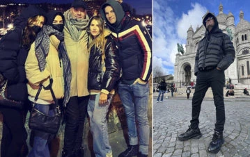 Las llamativas fotos de Marcelo Tinelli y sus hijos "emponchados" en París que generaron polémicas reacciones