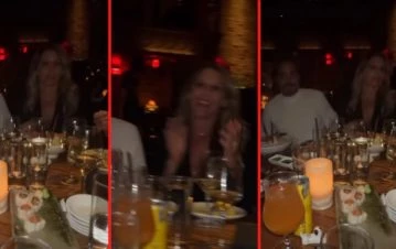 ¿Y la crisis? Rocío Marengo se mostró feliz en el cumple de los niños Fort con un singular look