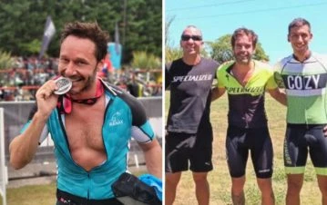 Alejados de la China Suárez, Benjamín Vicuña y Nicolás Cabré coincidieron en el Ironman de Nordelta