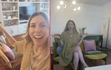 ¡Se va para arriba! Flor Bertotti mostró el antes y el después de su nuevo departamento