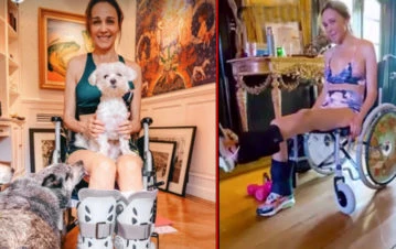 ¡Fuerza! Vero Lozano mostró cómo son los ejercicios que hace para volver a caminar