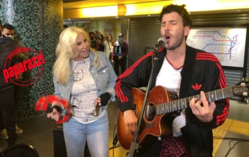 ¡Exclusivo! El sorpresivo recital de Sebastián Yatra y Susana Giménez en una estación del Subte H