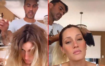 Mica Viciconte mostró como Fabián Cubero la ayuda con el contagio de piojos