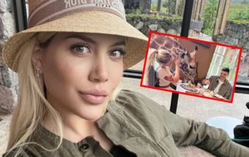 ¿Da o no da? El exótico look de Wanda Nara para disfrutar con Icardi en un exclusivo hotel con jirafas