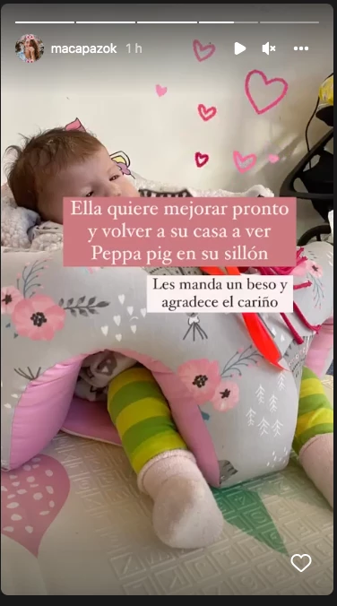 Macarena Paz contó cómo está su hija Abril.