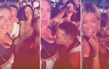 El video de la noche de Wanda Nara en Ibiza recibiendo besos de un hombre que no es Mauro Icardi