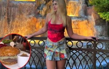 Las hamburguesas de lujo que comió Martita Fort en sus vacaciones en Las Vegas