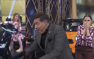 Impactante video: la hija de Fernanda Callejón arrancó una moto en vivo y se salvó de un accidente de milagro