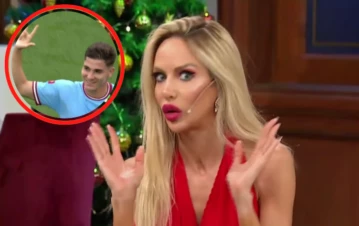 La curiosa reacción de Luciana Salazar tras el gol de Julián Álvarez en Manchester City