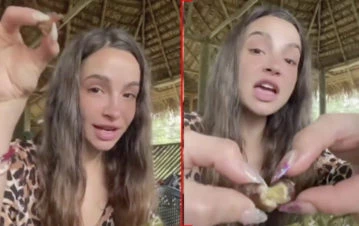 El video de Brenda Asnicar comiendo gusanos en el Amazonas