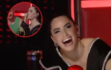 El beso de Lali en La Voz que sorprendió a Mau y Ricky Montaner