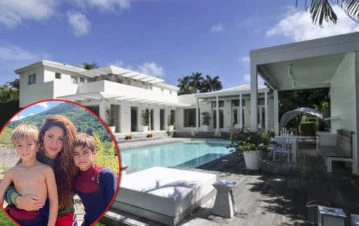 Las fotos de la impresionante mansión de Shakira en Miami a la que se lleva a sus hijos