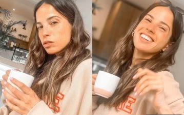 Cande Molfese cumplió el sueño de abrir su café y Gastón Soffritti la acompañó: “Cliente de lujo”
