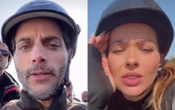 Joaquín Furriel escrachó a la China Suárez mientras no podía arrancar una moto: “Estoy...”