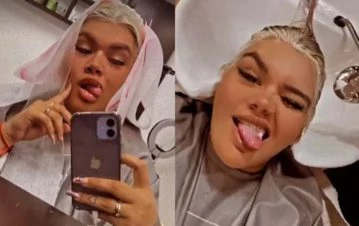 Morena Rial mostró el paso a paso de su nuevo look con mechas color fantasía: “A la...”