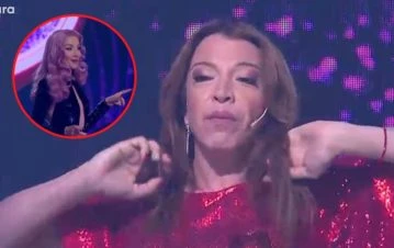 La reacción de Lizy Tagliani al ver el cambio de look de Natalia Oreiro en Quién es la máscara