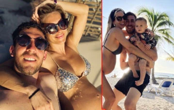 De vacaciones en el Caribe, Noelia Marzol mandó al frente a su marido por una inesperada razón