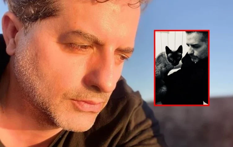 Angel de Brito triste por la muerte de su gato