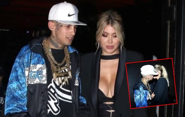 Wanda Nara a los besos con L-Gante