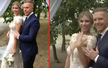 El álbum del casamiento campestre de Alejandro Fantino y Coni Mosqueira