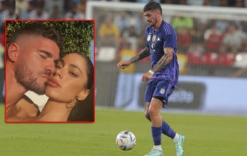 El romántico mensaje que lució Rodrigo de Paul para Tini Stoessel en los botines que usará en el Mundial